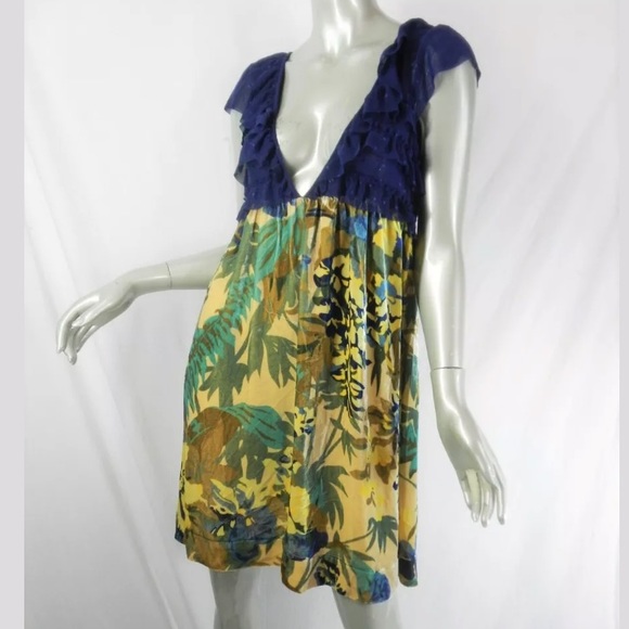 Free People Dresses & Skirts - 🏳️‍🌈 Free People Blue Velvet Dress